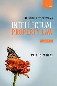 Holyoak and Torremans Intellectual Property Law (9th Edition) - Epub + Converted pdf